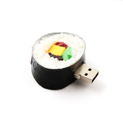 Interface USB 2.0 en forme de sushi Disques flash USB personnalisés avec logo imprimé sur le dos